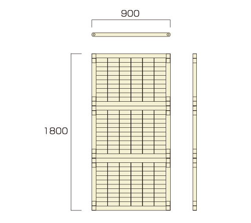 三段積パネルセット（900タイプ）図面